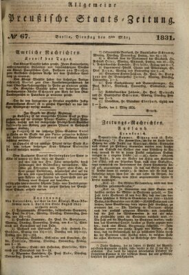 Allgemeine preußische Staats-Zeitung Dienstag 8. März 1831