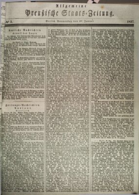 Allgemeine preußische Staats-Zeitung Donnerstag 5. Januar 1837