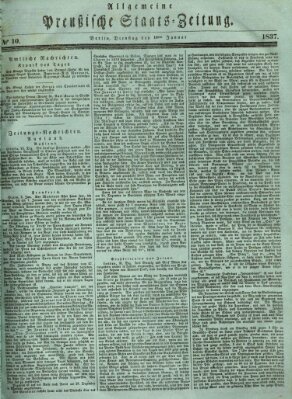 Allgemeine preußische Staats-Zeitung Dienstag 10. Januar 1837