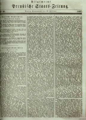 Allgemeine preußische Staats-Zeitung Samstag 4. Februar 1837