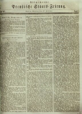 Allgemeine preußische Staats-Zeitung Montag 6. Februar 1837