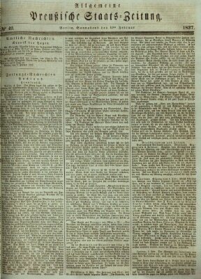 Allgemeine preußische Staats-Zeitung Samstag 11. Februar 1837