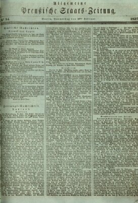 Allgemeine preußische Staats-Zeitung Donnerstag 23. Februar 1837