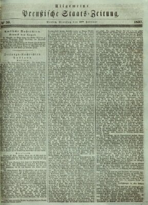 Allgemeine preußische Staats-Zeitung Dienstag 28. Februar 1837