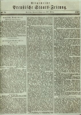 Allgemeine preußische Staats-Zeitung Donnerstag 16. März 1837