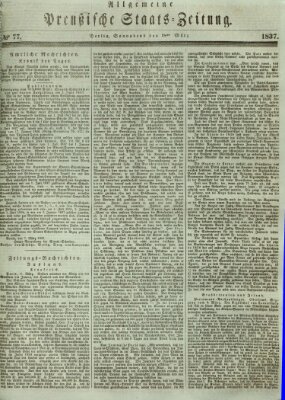 Allgemeine preußische Staats-Zeitung Samstag 18. März 1837