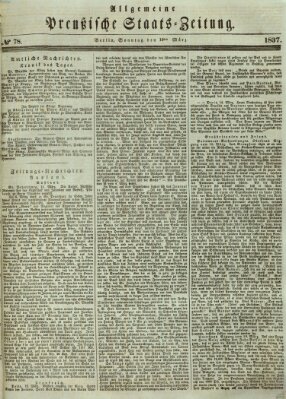 Allgemeine preußische Staats-Zeitung Sonntag 19. März 1837