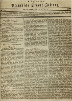 Allgemeine preußische Staats-Zeitung Donnerstag 23. März 1837