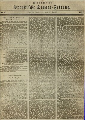 Allgemeine preußische Staats-Zeitung Samstag 8. April 1837