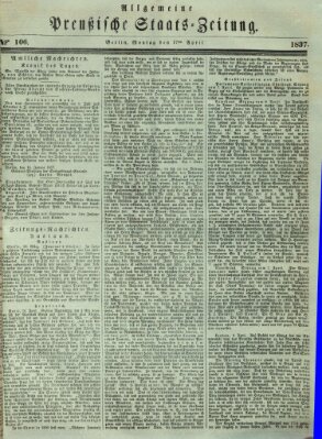 Allgemeine preußische Staats-Zeitung Montag 17. April 1837