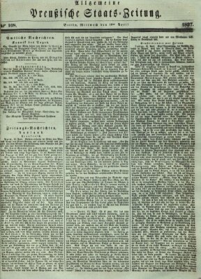 Allgemeine preußische Staats-Zeitung Mittwoch 19. April 1837