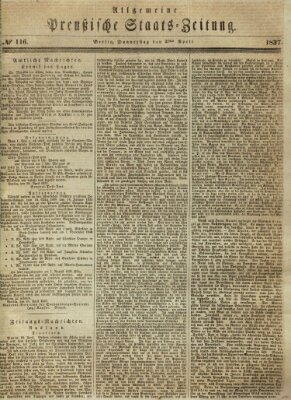 Allgemeine preußische Staats-Zeitung Donnerstag 27. April 1837