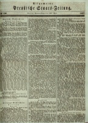 Allgemeine preußische Staats-Zeitung Donnerstag 18. Mai 1837