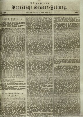 Allgemeine preußische Staats-Zeitung Dienstag 30. Mai 1837