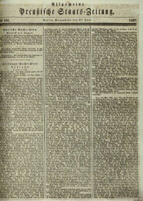 Allgemeine preußische Staats-Zeitung Samstag 3. Juni 1837