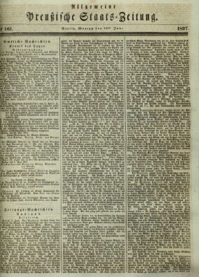 Allgemeine preußische Staats-Zeitung Montag 12. Juni 1837