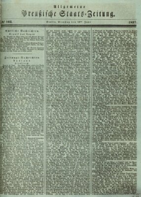 Allgemeine preußische Staats-Zeitung Dienstag 13. Juni 1837