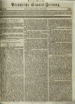 Allgemeine preußische Staats-Zeitung Freitag 23. Juni 1837