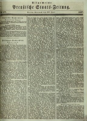 Allgemeine preußische Staats-Zeitung Mittwoch 28. Juni 1837