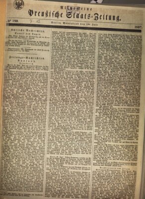 Allgemeine preußische Staats-Zeitung Samstag 1. Juli 1837