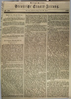 Allgemeine preußische Staats-Zeitung Donnerstag 6. Juli 1837