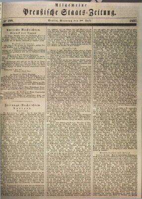 Allgemeine preußische Staats-Zeitung Sonntag 9. Juli 1837