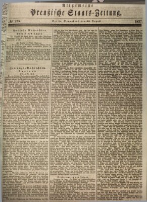 Allgemeine preußische Staats-Zeitung Samstag 5. August 1837