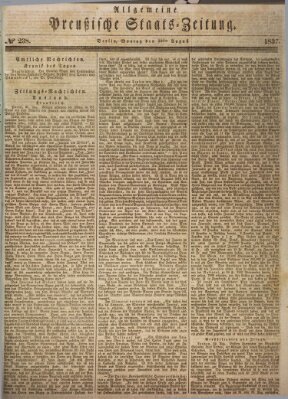 Allgemeine preußische Staats-Zeitung Montag 28. August 1837