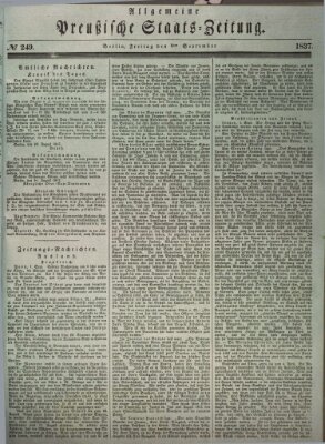 Allgemeine preußische Staats-Zeitung Freitag 8. September 1837