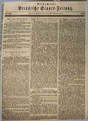 Allgemeine preußische Staats-Zeitung Samstag 16. September 1837