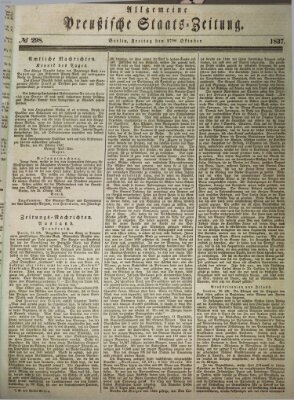 Allgemeine preußische Staats-Zeitung Freitag 27. Oktober 1837