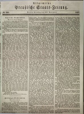 Allgemeine preußische Staats-Zeitung Dienstag 28. November 1837