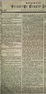 Allgemeine preußische Staats-Zeitung Freitag 1. Dezember 1837