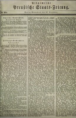 Allgemeine preußische Staats-Zeitung Samstag 2. Dezember 1837