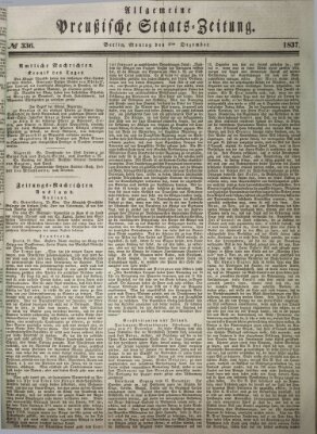 Allgemeine preußische Staats-Zeitung Montag 4. Dezember 1837