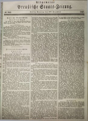 Allgemeine preußische Staats-Zeitung Sonntag 10. Dezember 1837