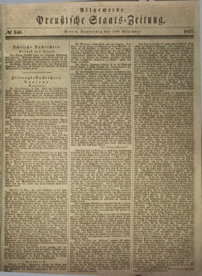 Allgemeine preußische Staats-Zeitung Donnerstag 14. Dezember 1837