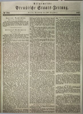 Allgemeine preußische Staats-Zeitung Mittwoch 20. Dezember 1837