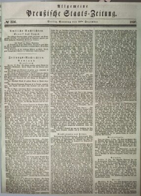 Allgemeine preußische Staats-Zeitung Sonntag 24. Dezember 1837