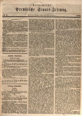 Allgemeine preußische Staats-Zeitung Donnerstag 6. Januar 1842