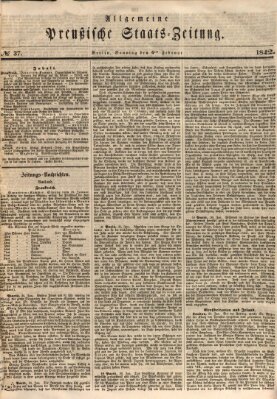 Allgemeine preußische Staats-Zeitung Sonntag 6. Februar 1842