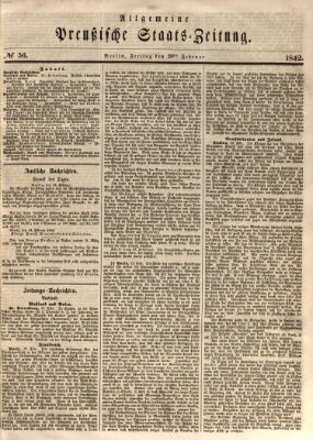 Allgemeine preußische Staats-Zeitung Freitag 25. Februar 1842