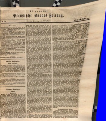 Allgemeine preußische Staats-Zeitung Freitag 11. März 1842