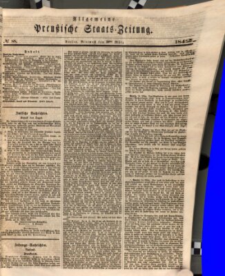 Allgemeine preußische Staats-Zeitung Mittwoch 30. März 1842