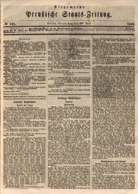 Allgemeine preußische Staats-Zeitung Donnerstag 12. Mai 1842