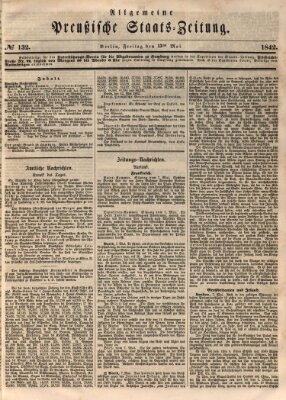 Allgemeine preußische Staats-Zeitung Freitag 13. Mai 1842