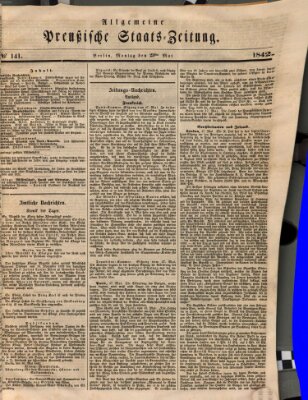 Allgemeine preußische Staats-Zeitung Montag 23. Mai 1842