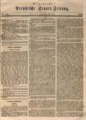 Allgemeine preußische Staats-Zeitung Dienstag 24. Mai 1842