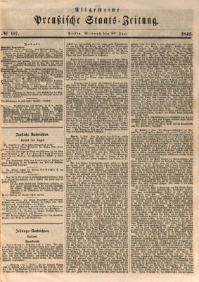 Allgemeine preußische Staats-Zeitung Mittwoch 8. Juni 1842