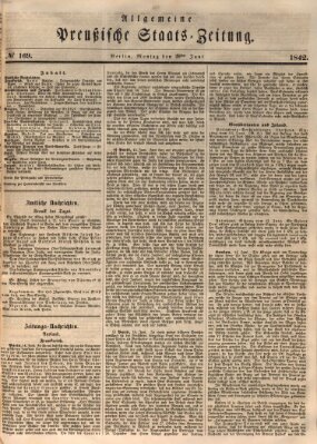 Allgemeine preußische Staats-Zeitung Montag 20. Juni 1842